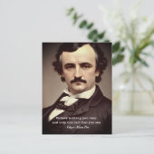 Geloof niets wat je hoort Edgar Allan Poe citaat Briefkaart (Staand voorkant)