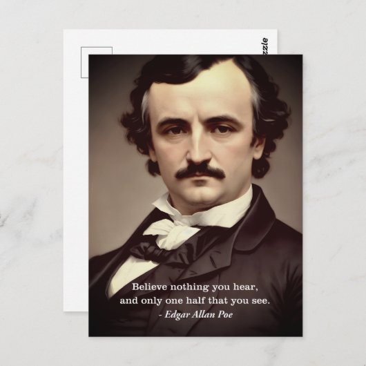 Geloof niets wat je hoort Edgar Allan Poe citaat Briefkaart (Voorkant / Achterkant)