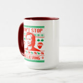 Geloof nog steeds in Hillary Kerstmis Mok (Voorkant links)