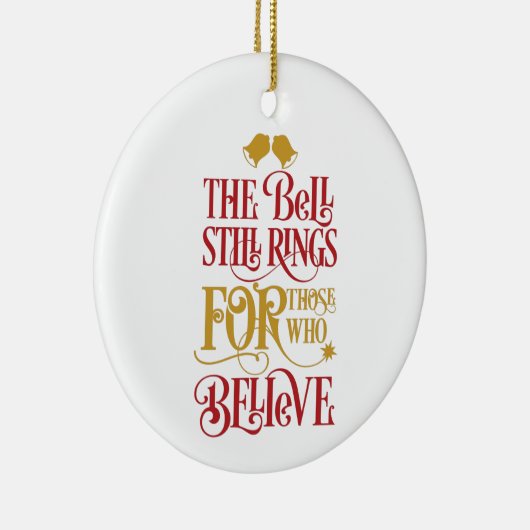 Geloof | Nog steeds Ringende kerst Keramisch Ornament (Rechts)