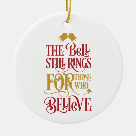 Geloof | Nog steeds Ringende kerst Keramisch Ornament (Voorkant)