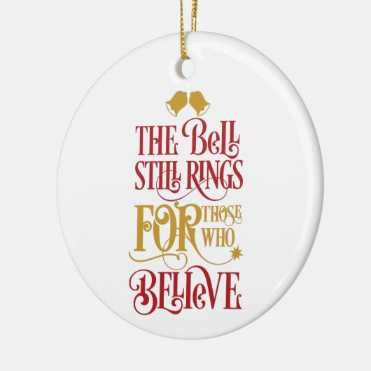 Geloof | Nog steeds Ringende kerst Keramisch Ornament (Links)