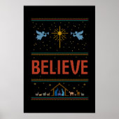 GELOOF Oke kerstkeuken Religieus Christelijk Poster (Voorkant)