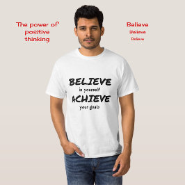 Geloof om motivatie tekstsporten te bereiken t-shirt