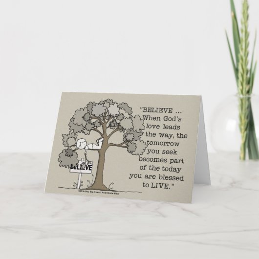 GELOOF om TE LEVEN Kaart (Voorkant)