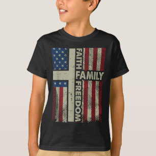 Geloof Ons Vlag Christelijk Religieus God Jezus Ma T-shirt