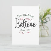 Geloof ontstoken - Stop met twijfelen en geloof de Bedankkaart (Staand voorkant)