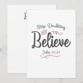 Geloof ontstoken - Stop met twijfelen en geloof de Bedankkaart (Voorkant / Achterkant)