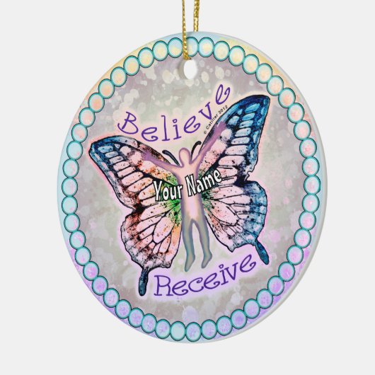 Geloof ontvangen keramisch ornament (Links)