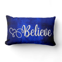 Geloof op Bright Royal Blue - Lumbaal kussen