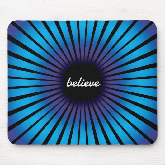 Geloof op neon optische illusie muismat (Voorkant)