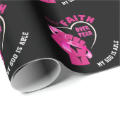 GELOOF OVER ANGST borstkankerbewustzijn Cadeaupapier (Rol Hoek)