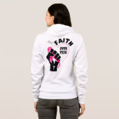 GELOOF OVER ANGST borstkankerbewustzijn Hoodie (Achterkant volledig)