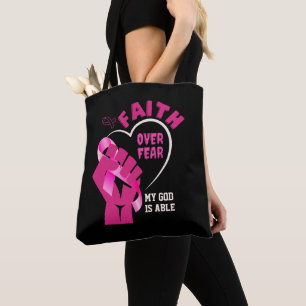 GELOOF OVER ANGST borstkankerbewustzijn Tote Bag