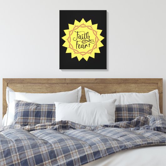 geloof over angst canvas afdruk (Insitu (Slaapkamer))
