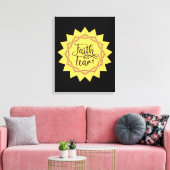 geloof over angst canvas afdruk (Insitu (Woonkamer))