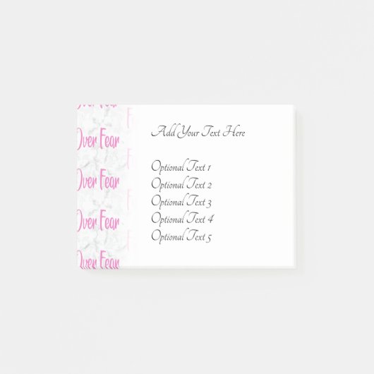 Geloof Over Angst Christelijk Religieus Inspireren Post-it® Notes (Voorkant)