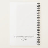 Geloof over angst gepersonaliseerde bijbel vers planner (Achterkant)