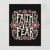 Geloof over angst groovy Christelijk Briefkaart (Voorkant)