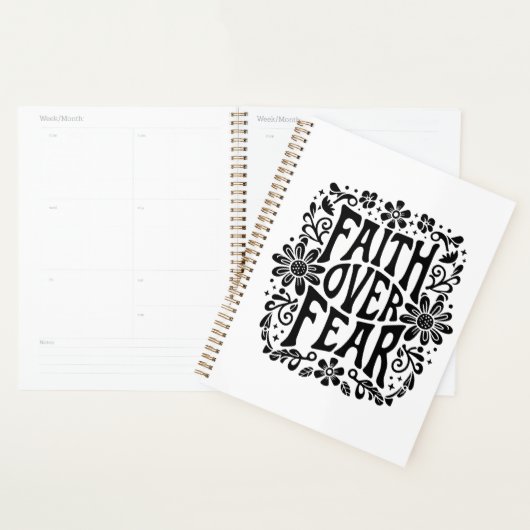 Geloof over angst groovy Christelijk Planner (Display)