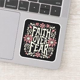 Geloof over angst groovy Christelijk Sticker