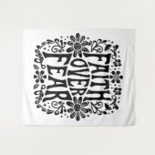 Geloof over angst groovy Christelijk Wandkleed (Voorkant (horizontaal))