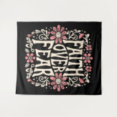 Geloof over angst groovy Christelijk Wandkleed (Voorkant (horizontaal))