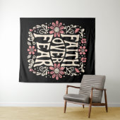 Geloof over angst groovy Christelijk Wandkleed (In Situ (horizontaal))