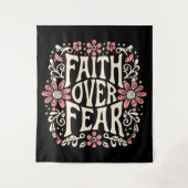 Geloof over angst groovy Christelijk Wandkleed (Voorkant)