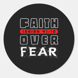 Geloof Over Angst Jesaja 41_10 Ronde Sticker