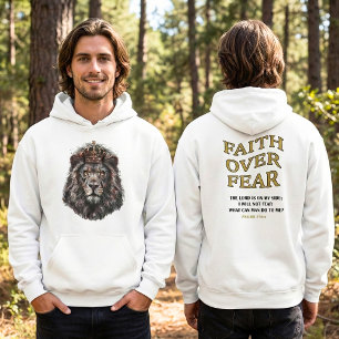 Geloof Over Angst Koning Leeuw Hoodie