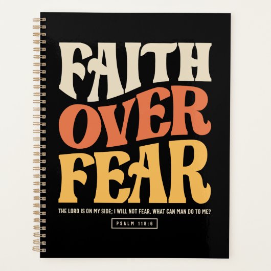 Geloof over angst - Psalm 118:6 Christelijk Planner (Voorkant)