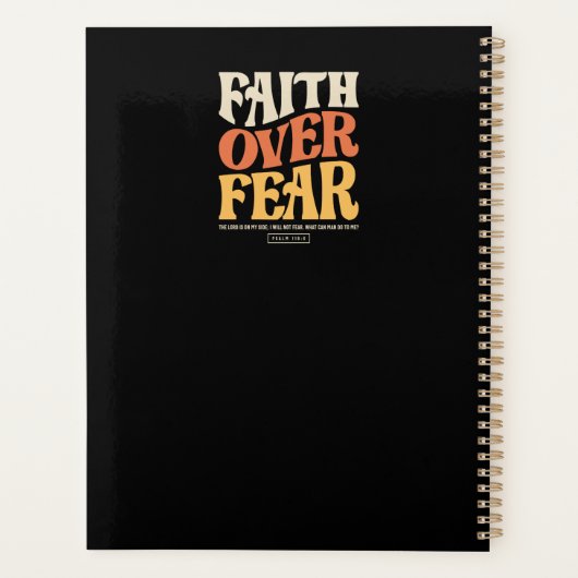 Geloof over angst - Psalm 118:6 Christelijk Planner (Achterkant)