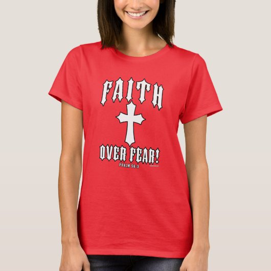 Geloof Over Angst Psalm 56:3 T-shirt (Voorkant)