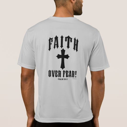 Geloof Over Angst Psalm 56:3 T-shirt (Achterkant)