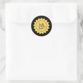 geloof over angst ronde sticker (Tas)