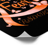 Geloof over angst RSD CRPS Bewustzijn Vlinder Poster (Hoek)