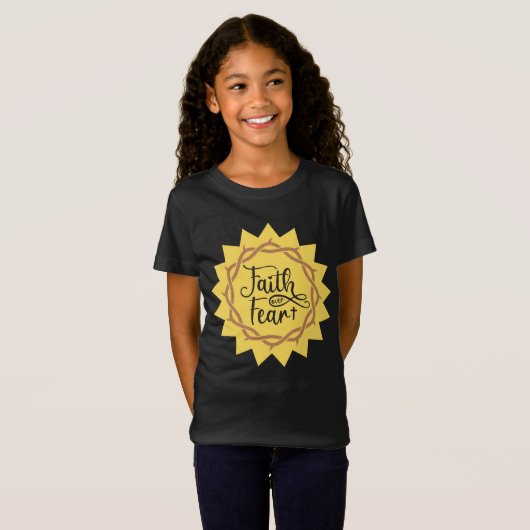 geloof over angst t-shirt (Voorkant volledig)