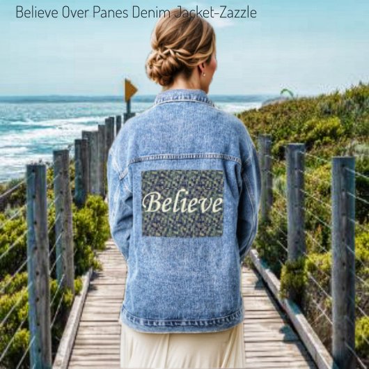 Geloof over panelen denim jacket