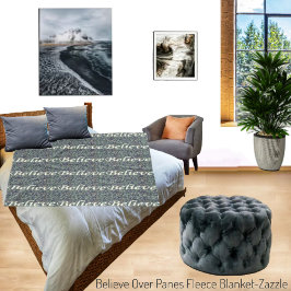 Geloof over panelen fleece deken