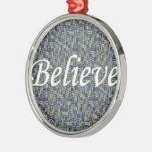 Geloof over panelen metalen ornament (Links)