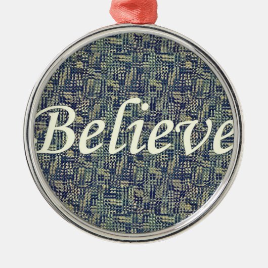 Geloof over panelen metalen ornament (Voorkant)