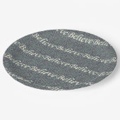 Geloof over panelen papieren bordje (Gekanteld)