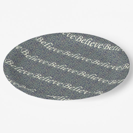 Geloof over panelen papieren bordje (Gekanteld)