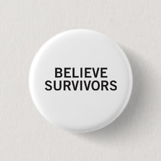 Geloof overlevenden ronde Button | Wit