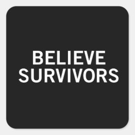 Geloof overlevenden vierkante sticker