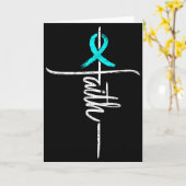 Geloof Pcos Bewustzijn Kruis Christelijk Lint Turk Kaart (Gele Bloem)