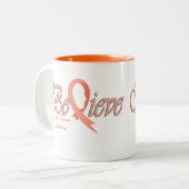 Geloof "PerzikMok" Tweekleurige Koffiemok (Voorkant links)