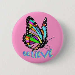 Geloof Pin Ronde Button 5,7 Cm