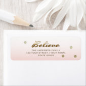 Geloof Plush Pink-etiketten met het adres voor ker Etiket (Insitu)